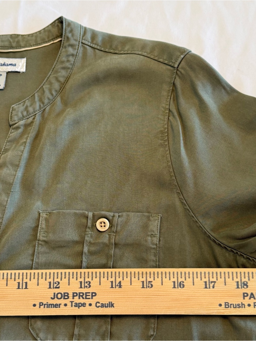 Tommy Bahama Olive Green Long-Sleeve Button-Front Shirt Size XS - Picture 4 of 5